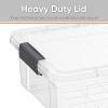 imageSuperio Under Bed Storage Containers with Wheels 3 Pack Flat Clear Storage Bin Stackable Large Storage Latch Box with Lids Store Cloths Bedding Linen For Under The Bed Garage Home32 Quart