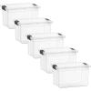 imageSuperio Under Bed Storage Containers with Wheels 3 Pack Flat Clear Storage Bin Stackable Large Storage Latch Box with Lids Store Cloths Bedding Linen For Under The Bed Garage Home555 Quart