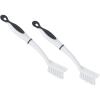 imageGrout Cleaner Scrub Brush Small with Stiff Bristles Slim Corner Edge Cleaning Brush Grey Deep Clean Kitchen Tile and Shower Scrubber Brush2 Pack