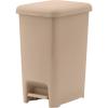 imageSuperio 105 Gal Slim Step On Pedal Plastic Trash Can Waste Bin for Under Desk Office Bedroom Bathroom 42 Qt Beige 2