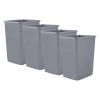 imageSuperio 45 Gallon Slim Plastic Trash Can  Medium Waste ampamp Recycle Bin Only for Under Desk Kitchen Cabinet Office Bedroom Bathroom Dorm Indoor ampamp Outdoor Use 18 Qt Grey4  Grey