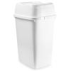 imageSuperio Garbage Can with Swing TopSplit Lid  Large Kitchen Trash Can with Lid  Durable Plastic Slim ampamp Sturdy Trash Bin  Fingerprint Resistant  13 Gallon  50 qt  50 L  BlackWhite