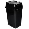 imageSuperio Garbage Can with Swing TopSplit Lid  Large Kitchen Trash Can with Lid  Durable Plastic Slim ampamp Sturdy Trash Bin  Fingerprint Resistant  13 Gallon  50 qt  50 L  BlackBlack
