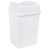imageSuperio Garbage Can with Swing TopSplit Lid  Large Kitchen Trash Can with Lid  Durable Plastic Slim ampamp Sturdy Trash Bin  Fingerprint Resistant  9 Gallon  35 L BlackWhite