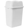 imageSuperio Garbage Can with Swing TopSplit Lid  Small Trash Can with Lid  Durable Plastic  Slim ampamp Sturdy Trash Bin  Fingerprint Resistant  125 Gallon  5 qt  5 L  Grey BrandWhite