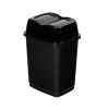 imageSuperio Garbage Can with Swing TopSplit Lid  Small Trash Can with Lid  Durable Plastic  Slim ampamp Sturdy Trash Bin  Fingerprint Resistant  125 Gallon  5 qt  5 L  Black