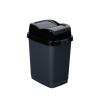 imageSuperio Garbage Can with Swing TopSplit Lid 2 Pack  Small Trash Can with Lid  Durable Plastic  Slim ampamp Sturdy Trash Bins  Fingerprint Resistant  25 Gallon  105 qt  10 L  BlackGrey