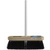 imageSuperio Kitchen Broom Premium Black Tampico Bristles Wood USA Handle Heavy Duty Household Broom  Easy Swiping Dust and Wisp Home Kitchen Bedroom Lobby Floors and CornersMetal Handle