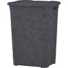 imageSuperio Laundry Hamper with Lid Lace Design 50 Liter  Grey Laundry Hamper Basket With Cutout Handles Rectangular Shape Modern Style Bin  Dirty Cloths Storage