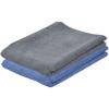 imageSuperio Microfiber Cleaning Cloth 2Pack Extra Large 20 x 30 inches Scratch Free Quick Dry Machine Washable MultiPurpose Towel for Floor Car Glass Kitchen BathroomBlueGrey