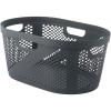 imageSuperio Perforated Plastic Laundry Basket 40 Liter Dotted Design Grey