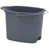 imageSuperio Plastic Bucket with Grip Handle 16 Liter Large Spout Cleaning Pail Grey Heavy Duty Bucket Home Floor Mopping Bath Car Wash Bowls for Camping FishingGray