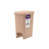 imageSuperio Slim Step On Trash Can Beige Waste Bin with Foot Pedal Lid 26 Liter Kitchen Under Desk Office Bedroom Bathroom 1 4 GallonBeige