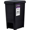 imageSuperio Slim Trash Can with Foot Pedal  105 Gallon StepOn Trash Can with Lid Large Plastic Garbage Can Trashcan for Bathroom Kitchen Office Bedroom Dorm Room Patio  BlackBlack