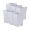 imageSuperio Small 25 Gallon Plastic Trash Can Waste Bin for Under Desk Office Bedroom Bathroom 10 Qt White Smoke6  Smoke