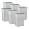 imageSuperio Small 25 Gallon Plastic Trash Can Waste Bin for Under Desk Office Bedroom Bathroom 10 Qt White SmokeSmoke