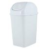 imageSuperio Small 25 Gallon Plastic Trash Can with Swing Top Lid Compact Slim Waste Bin for Under Desk Office Bedroom Bathroom Dorm Room 10 Qt Portable Garbage Can White125 Gallon