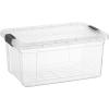imageSuperio Small Clear Storage Box with Lid 66 Quart Plastic Container Bins for Organizing Stackable Crates BPA Free Non Toxic Odor Free Organizers for Home Office School and Dorm