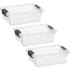imageSuperio Under Bed Storage Containers with Wheels 3 Pack Flat Clear Storage Bin Stackable Large Storage Latch Box with Lids Store Cloths Bedding Linen For Under The Bed Garage Home127 Qt