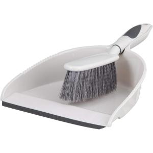 imageDustpan and Brush Set Hand Broom with Ergonomic Grip Handle  Rubber Edge for Easy Dirt Pickup Durable Material  Blue Hand Brush by SuperioGray