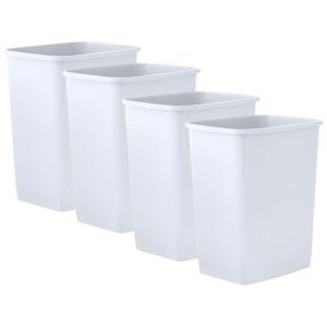 imageSuperio 45 Gallon Slim Plastic Trash Can  Medium Waste ampamp Recycle Bin Only for Under Desk Kitchen Cabinet Office Bedroom Bathroom Dorm Indoor ampamp Outdoor Use 18 Qt Grey4  White