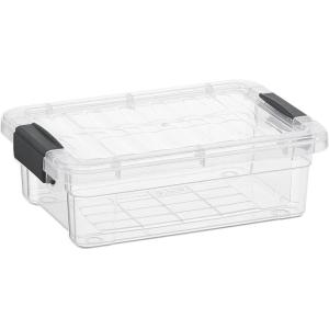 imageSuperio Clear Storage Box with Lid Plastic Container Bin for Organizing Stackable Crate BPA Free Non Toxic Odor Free Organizer for Home Office School and Dorm 20 Qt Deep825x55x3