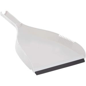 imageSuperio ClipOn Dustpan  Heavy Duty Blue Plastic Easy Grip Clip On Dust Pan with Rubber Edge Detailed Sweeping Debris Fits Standard Brooms Home ampamp Commercial Dusting ampamp Cleaning Tool 1White