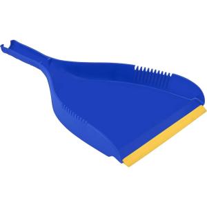 imageSuperio ClipOn Dustpan  Heavy Duty Blue Plastic Easy Grip Clip On Dust Pan with Rubber Edge Detailed Sweeping Debris Fits Standard Brooms Home ampamp Commercial Dusting ampamp Cleaning Tool 1Blue