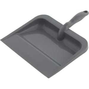 imageSuperio ClipOn Dustpan with Rubber Lip  10inch Wide Durable Plastic Dust Pan with Comfort Grip Handle Plastic Dustpan GreyGray