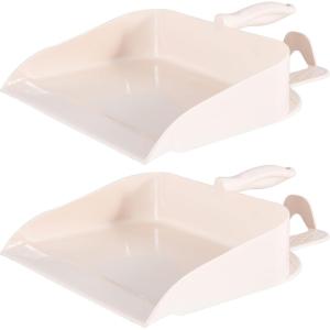 imageSuperio ClipOn Dustpan with Rubber Lip  10inch Wide Durable Plastic Dust Pan with Comfort Grip Handle Stepon Dustpan BlackWhite