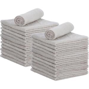 imageSuperio Cotton Terry Washcloths Grey Towels 100 Cotton Cleaning Cloth 16quot Rags Wash Clothes for Body and Face Spa Towels Multi Purpose 24 12quotx12quot24