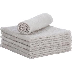 imageSuperio Cotton Terry Washcloths Grey Towels 100 Cotton Cleaning Cloth 16quot Rags Wash Clothes for Body and Face Spa Towels Multi Purpose 24 12quotx12quot6