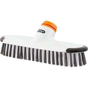 imageSuperio Deck Scrub Brush Head Heavy Duty Stiff Bristles Grout Scrubber with Scraper  Cleans Hot Tub Swimming Pool Granite Tiles Bathroom Patio Kitchen Wall and Deck Refill Brush HeadRefill Brush Head