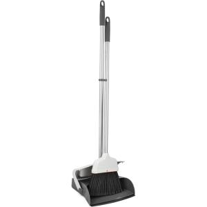 imageSuperio Duty Slim Upright Broom and Dustpan Set Grey 38 X 4 X 13Gray