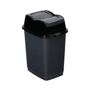 imageSuperio Garbage Can with Swing TopSplit Lid  Small Trash Can with Lid  Durable Plastic  Slim ampamp Sturdy Trash Bin  Fingerprint Resistant  125 Gallon  5 qt  5 L  Grey BrandGrey