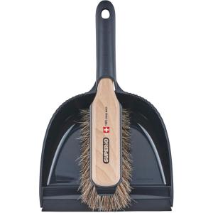 imageSuperio Handheld Comfort Grip Dustpan and Brush Set  Hand Broom with Swiss Natural Horsehair Bristles1pack
