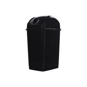 imageSuperio Kitchen Trash Can 13 Gallon with Swing Lid Plastic Tall Garbage Can Outdoor and Indoor Large 52 Qt Recycle Bin and Waste Basket for Home Office Garage Patio Restaraunt Black 1 Count125 Gallon