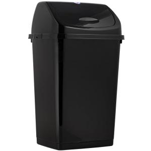 imageSuperio Kitchen Trash Can 13 Gallon with Swing Lid Plastic Tall Garbage Can Outdoor and Indoor Large 52 Qt Recycle Bin and Waste Basket for Home Office Garage Patio Restaraunt Black 1 Count13 Gallon