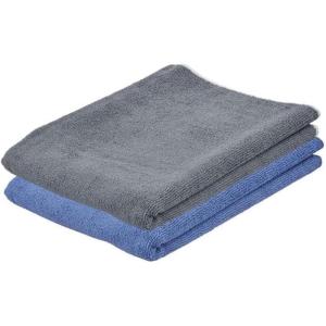 imageSuperio Microfiber Cleaning Cloth 2Pack Extra Large 20 x 30 inches Scratch Free Quick Dry Machine Washable MultiPurpose Towel for Floor Car Glass Kitchen BathroomBlueGrey