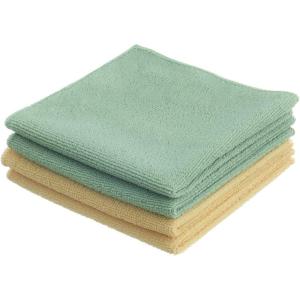 imageSuperio Microfiber Cleaning Cloth for Cars Kitchen Cleaning Rags for Housekeeping 16quot Absorbent Micro Fiber Towels for House Bathroom AllPurpose StreakFree lintFree Wash Cloths 4 YellowGreen