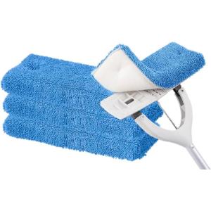 imageSuperio Microfiber mop for Hardwood Floor Cleaning Tile Floors Laminate Floors Wallsself Wringing Miracle Flat Mop Telescopic HandleBlue311 Refills