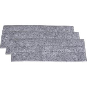 imageSuperio Miracle Mop Set Microfiber Flat Mop Wet and Dust Mop Best Mop for Vinyl Plank Hardwood Laminate Tile Flooring Wall with Aluminum Telescopic Handle and Velcro Microfiber Mop Pad Grey3 Dusting Pads