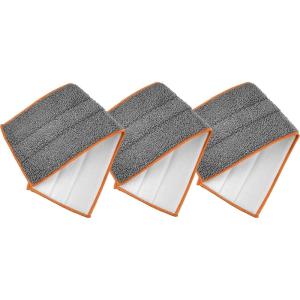 imageSuperio Miracle Mop Set Microfiber Flat Mop Wet and Dust Mop Best Mop for Vinyl Plank Hardwood Laminate Tile Flooring Wall with Aluminum Telescopic Handle and Velcro Microfiber Mop Pad Grey3 Mopping pads