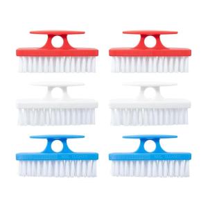 imageSuperio Nail Brush for Cleaning Fingernails Toe ampamp Foot  AllPurpose Stiff Scrub Brush for Home Kitchen Work  BlackRed White Blue