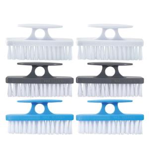 imageSuperio Nail Brush for Cleaning Fingernails Toe ampamp Foot  AllPurpose Stiff Scrub Brush for Home Kitchen Work  BlackWhite Grey Blue