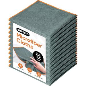 imageSuperio Pink Microfiber Cleaning Cloth for Cars Kitchen Bathroom 16x16 Miracle Cloth Lint Free Rags for Cleaning House Washable Reusable No Detergents Needed Scratch ampamp Streak Free 12 PackGrey