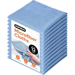 imageSuperio Pink Microfiber Cleaning Cloth for Cars Kitchen Bathroom 16x16 Miracle Cloth Lint Free Rags for Cleaning House Washable Reusable No Detergents Needed Scratch ampamp Streak Free 12 PackBlue