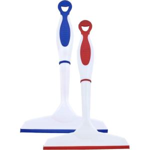 imageSuperio Rubber Squeegee 2 Pack Streak Free All Purpose Window Squeegee Comfort Grip Handle and Hanging Hook Red 10 Inch 2 PackBlue Red