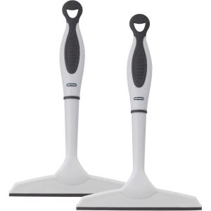 imageSuperio Rubber Squeegee 2 Pack Streak Free All Purpose Window Squeegee Comfort Grip Handle and Hanging Hook Red 10 Inch 2 PackGray