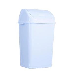 imageSuperio Small 25 Gallon Plastic Trash Can with Swing Top Lid Compact Slim Waste Bin for Under Desk Office Bedroom Bathroom Dorm Room 10 Qt Portable Garbage Can White13 Gallon